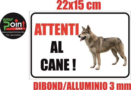 Cane lupo attenti targa - cane,