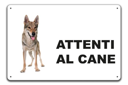 Cartello attenti cane in - attenti,