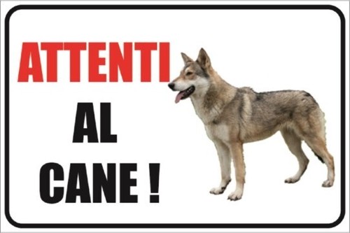 Cartello attenti cane - cane, targa