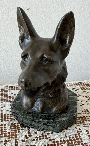 Antico fermacarte cane lupo - antico,