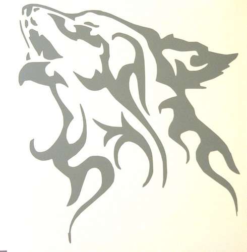 Adesivo lupo cane - adesivo, wolf